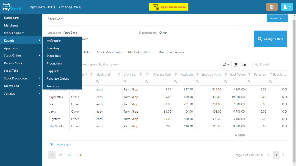 TallOrder POS Retail Features Reporting and analytics